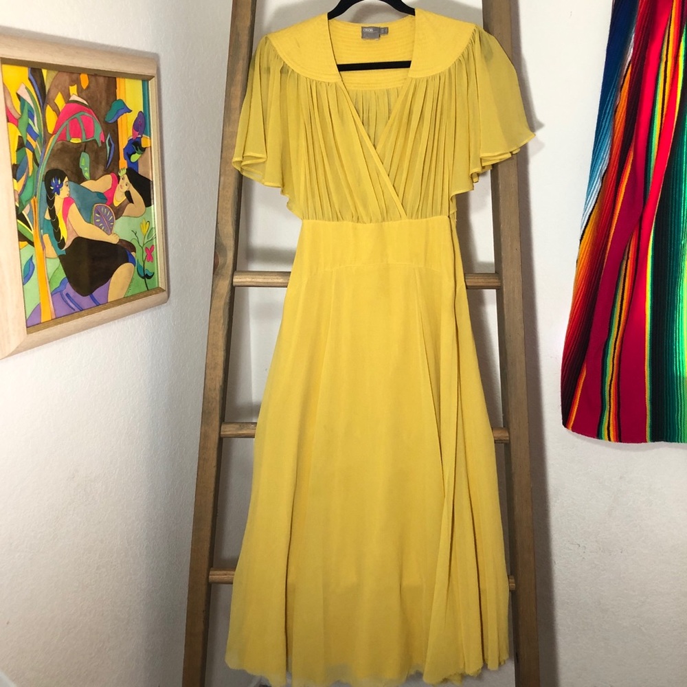 ASOS Yellow Chiffon Dress for Spring